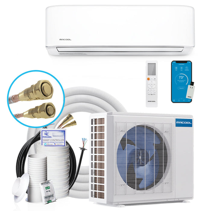 MRCOOL E Star DIY 4th Gen 24k BTU Ductless Mini-Split Heat Pump Complete System 208-230V/60Hz, DIY-24-HP-WM-230C25