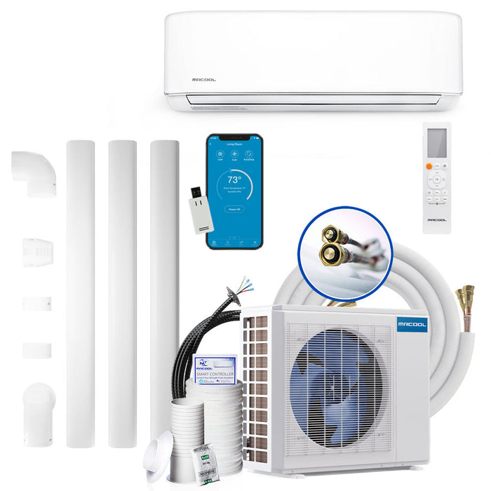 MRCOOL E Star DIY 4th Gen 24k BTU Ductless Mini-Split Heat Pump Complete System 208-230V/60Hz, DIY-24-HP-WM-230C25