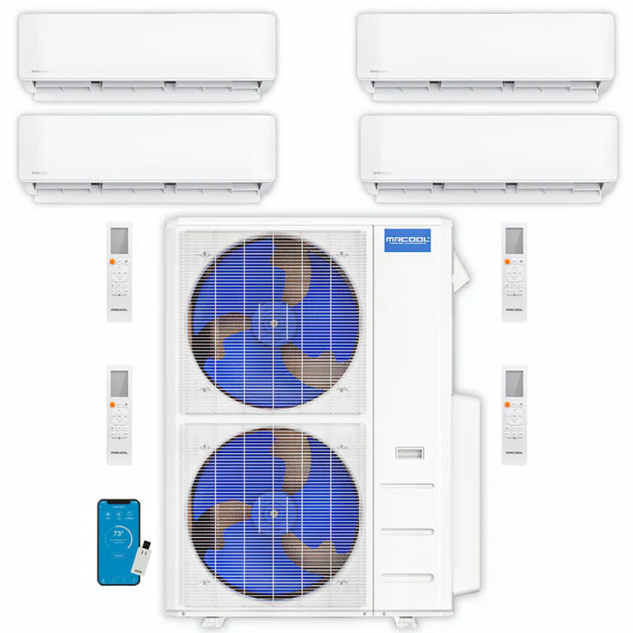 MRCOOL DIY Mini Split - 42,000 BTU 4 Zone Ductless Air Conditioner and Heat Pump, DIY-B-448HP09091212